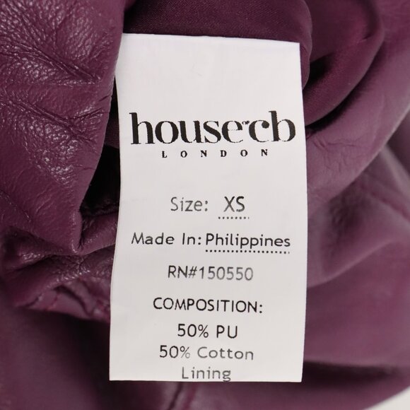 NWT House of CB Sahara Vegan Leather Maxi Dress in Plum Size XS - Picture 6 of 7
